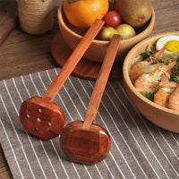 Eco-Friendly Wooden Soup Spoon Set - Durable Ramen & Hot Pot Utensils 0