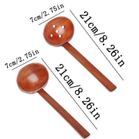 Eco-Friendly Wooden Soup Spoon Set - Durable Ramen & Hot Pot Utensils 2