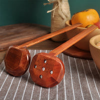 Eco-Friendly Wooden Soup Spoon Set - Durable Ramen & Hot Pot Utensils 4