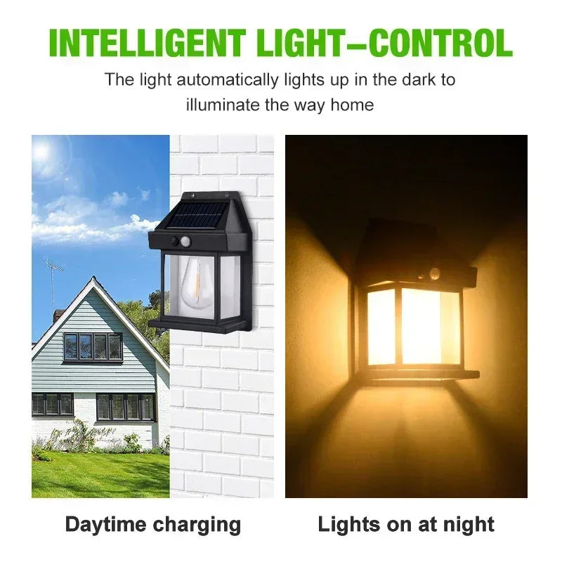 EcoBright Solar Wall Light - Waterproof Outdoor Lantern with Motion Sensor 1