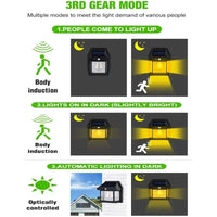 EcoBright Solar Wall Light - Waterproof Outdoor Lantern with Motion Sensor 3