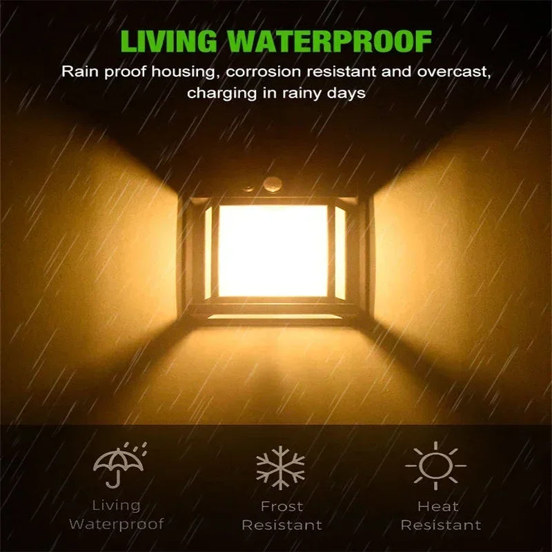 EcoBright Solar Wall Light - Waterproof Outdoor Lantern with Motion Sensor 4