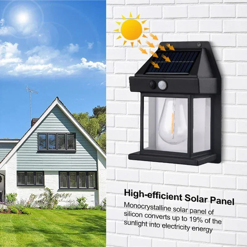 EcoBright Solar Wall Light - Waterproof Outdoor Lantern with Motion Sensor 5