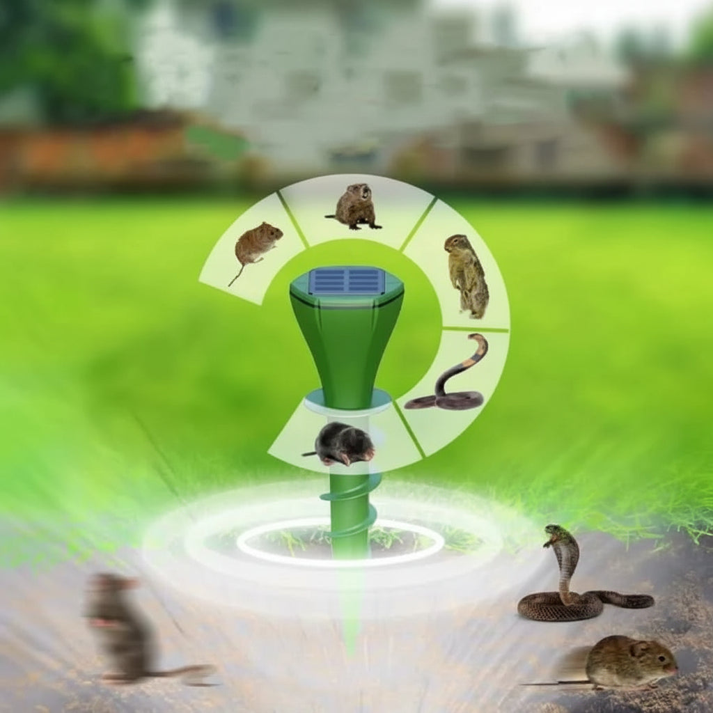 EcoGuard - Solar Mole Repellent with Silent Vibration for Garden Protection 4