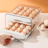 Egg Container for Fridge - 2-Layer Egg Storage Container, Holds 32 Eggs 0