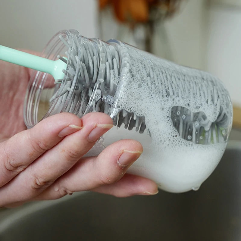 Electric Bottle Brush Set - 360° Rotating Silicone Bottle Cleaning Tool 2