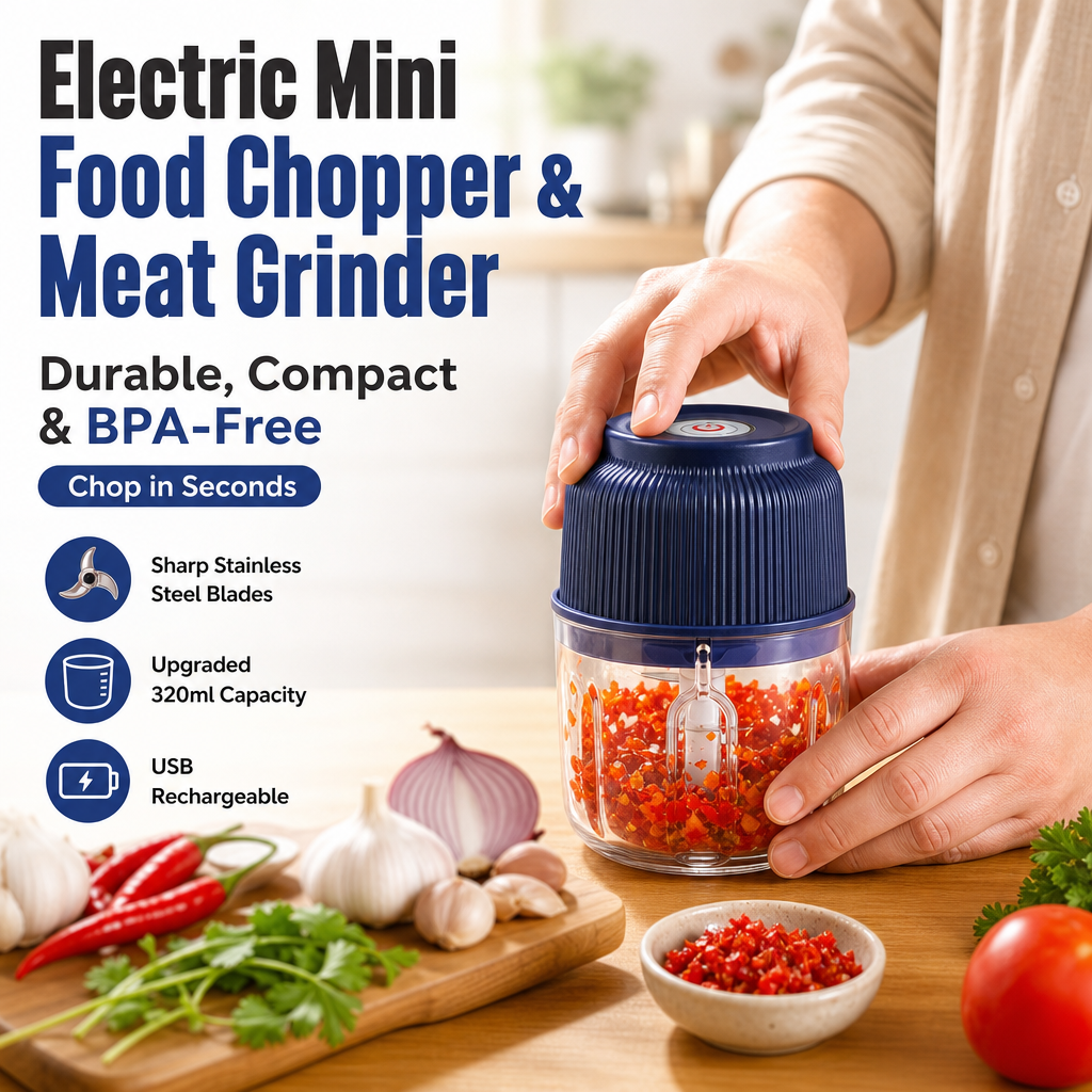 PREPPULSE – Mini-hachoir alimentaire pour une préparation des repas rapide et pratique