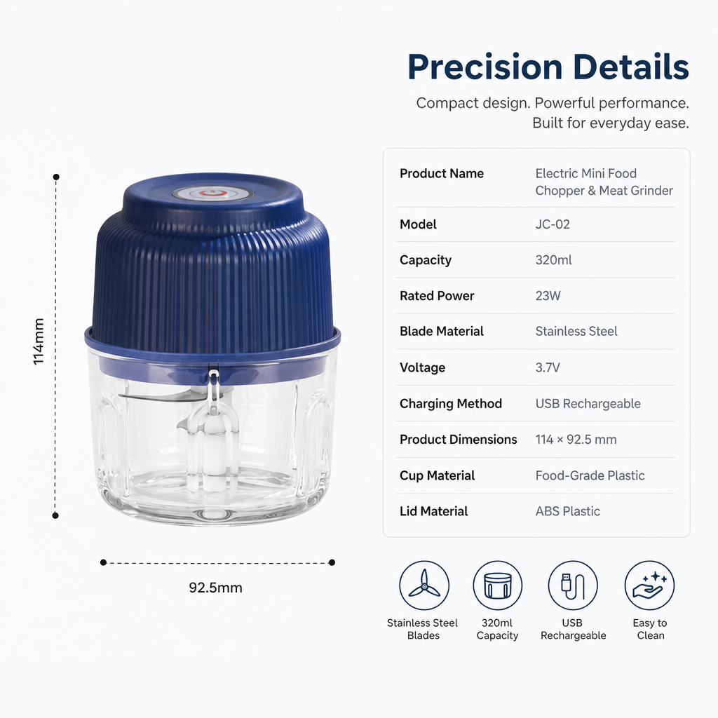 PREPPULSE – Mini-hachoir alimentaire pour une préparation des repas rapide et pratique