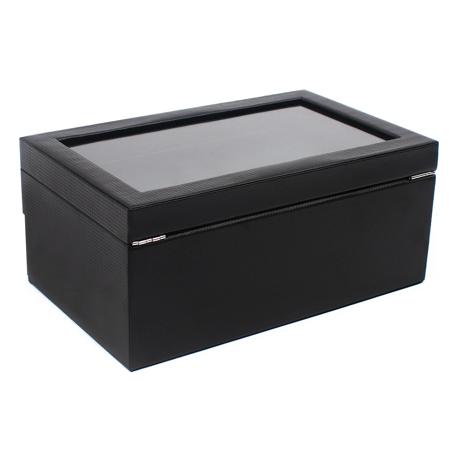 Elegant 2-Layer Watch Box for Men - 24 Compartments Watch Display Case with Glass Top 1
