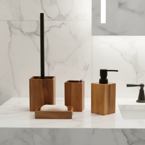 SOAPFLOW – Bathroom Set with Soap Dispenser & Toothbrush Holder