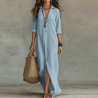 Elegant Boho Maxi Dress for Women - Casual Long Sleeve Beachwear 5