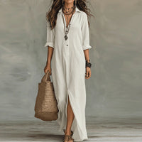 Elegant Boho Maxi Dress for Women - Casual Long Sleeve Beachwear 6