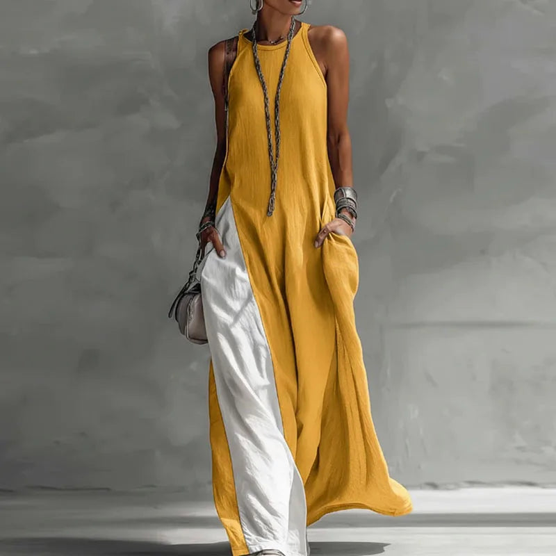 Elegant Boho Maxi Dress for Women - Sleeveless A-Line Summer Style 2