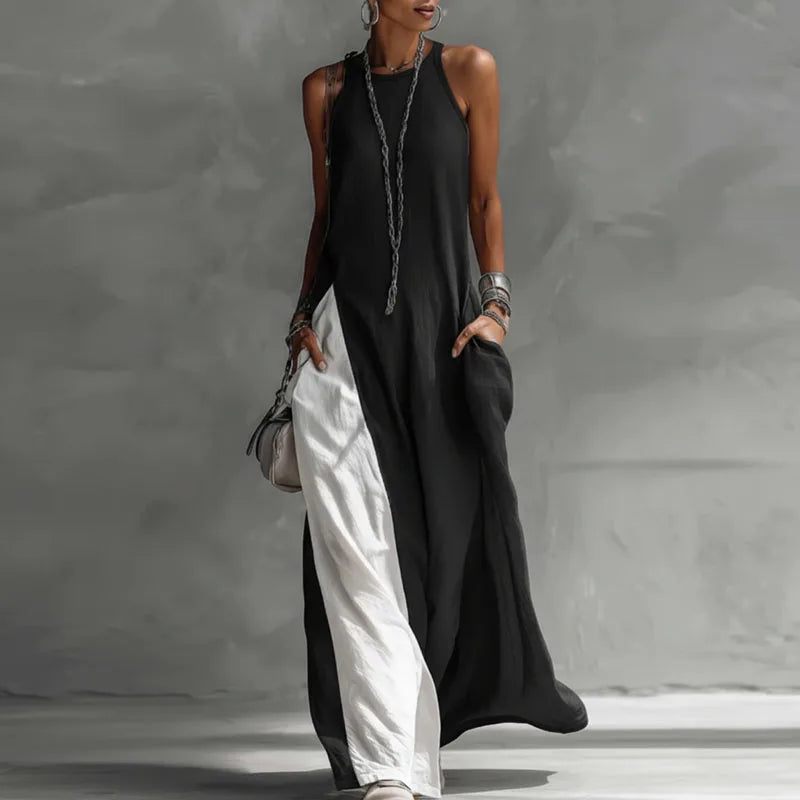 Elegant Boho Maxi Dress for Women - Sleeveless A-Line Summer Style 4