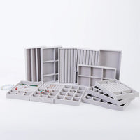 Elegant Flocking Jewelry Box for Women - 8-Piece Jewelry Organizer Set 0