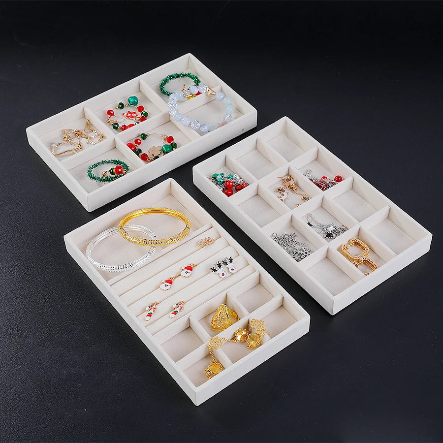 Elegant Flocking Jewelry Box for Women - 8-Piece Jewelry Organizer Set 4