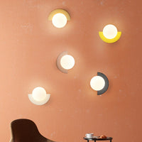 Elegant LED Wall Sconce - Modern Plastic Ball Lampshade for Bedroom & Corridor 1