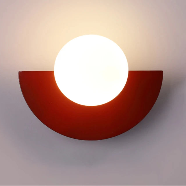 Elegant LED Wall Sconce - Modern Plastic Ball Lampshade for Bedroom & Corridor 10