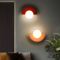 Elegant LED Wall Sconce - Modern Plastic Ball Lampshade for Bedroom & Corridor 2