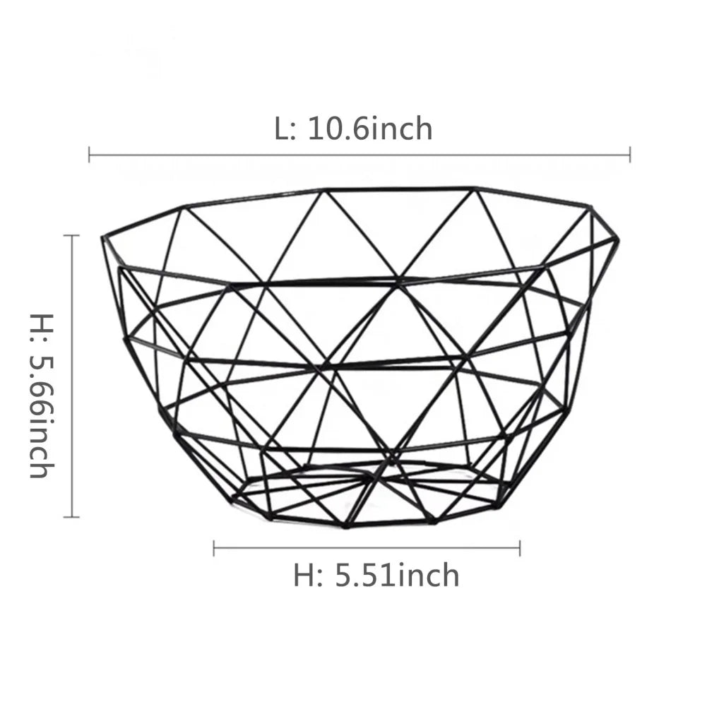 Elegant Metal Fruit Basket - Multi-Size Iron Storage Bowls for Kitchen Organization 10