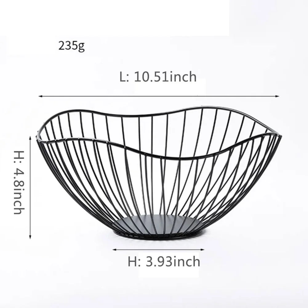 Elegant Metal Fruit Basket - Multi-Size Iron Storage Bowls for Kitchen Organization 11