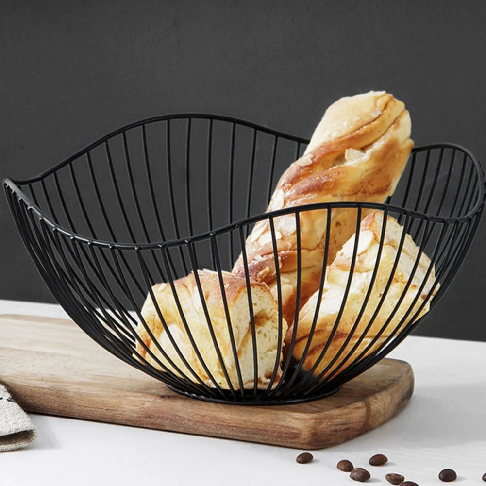 Elegant Metal Fruit Basket - Multi-Size Iron Storage Bowls for Kitchen Organization 2
