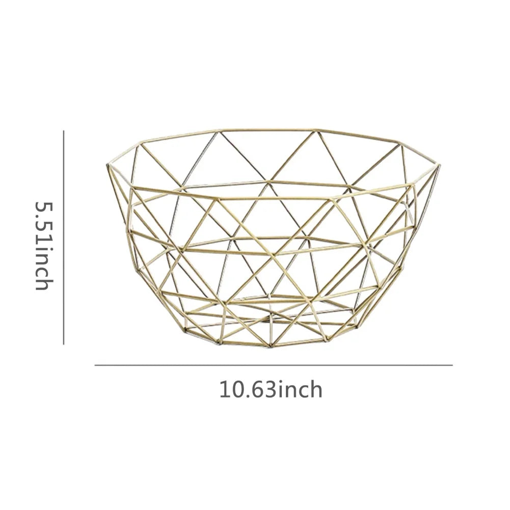 Elegant Metal Fruit Basket - Multi-Size Iron Storage Bowls for Kitchen Organization 7