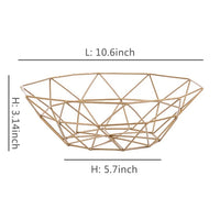 Elegant Metal Fruit Basket - Multi-Size Iron Storage Bowls for Kitchen Organization 8