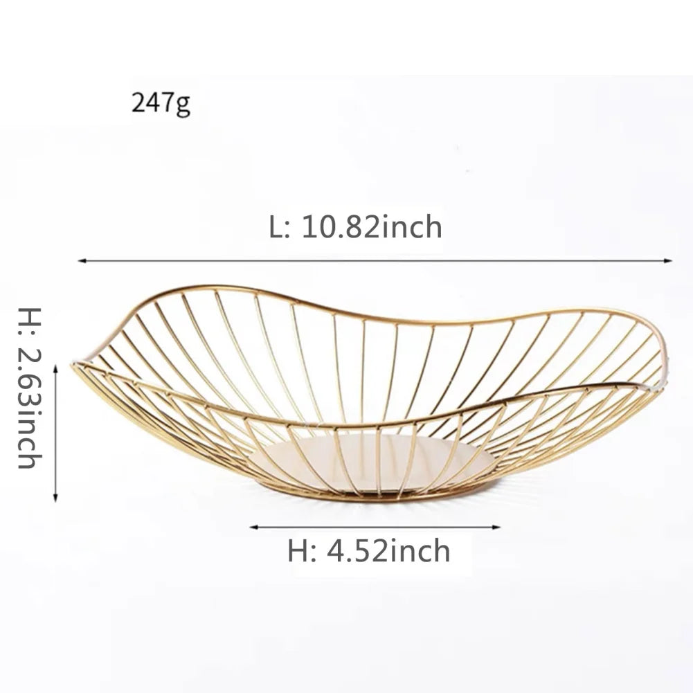 Elegant Metal Fruit Basket - Multi-Size Iron Storage Bowls for Kitchen Organization 9