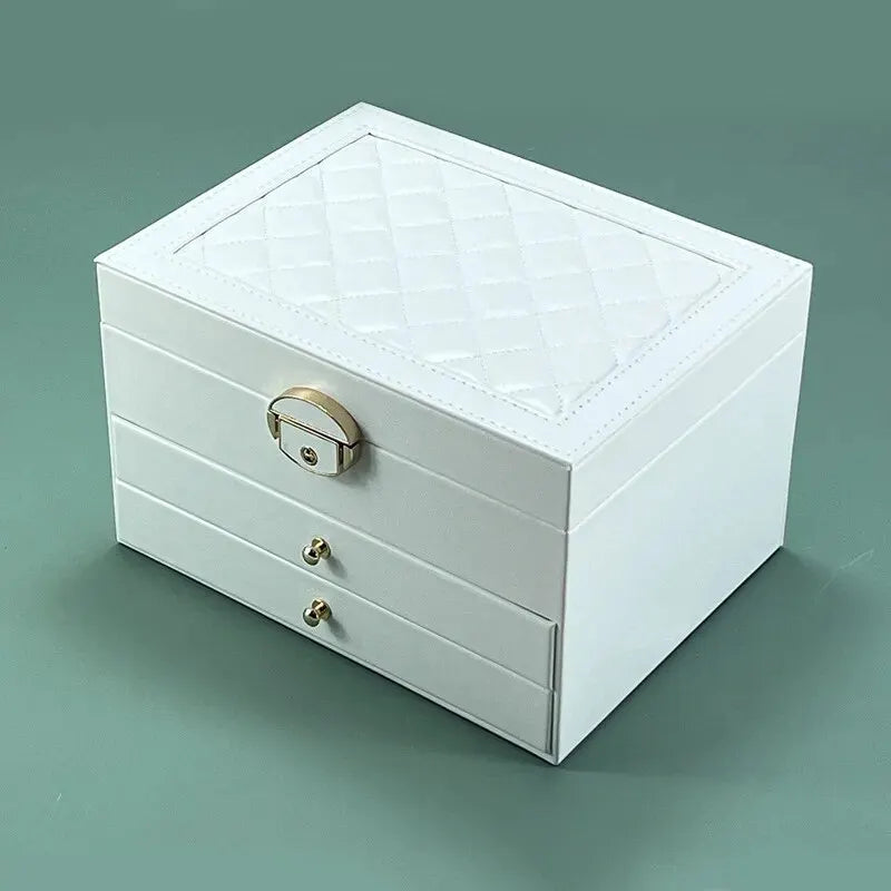 Elegant Multi-Layer Jewelry Box - Large Capacity Jewelry Organizer for Valuables 2