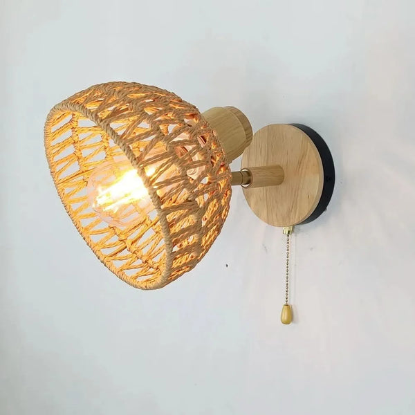 RATTANLIVA – Applique murale tissée élégante pour intérieurs chaleureux
