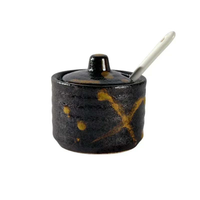 Elegant Retro Ceramic Seasoning Jars - Stylish Small Spice Storage Containers 21