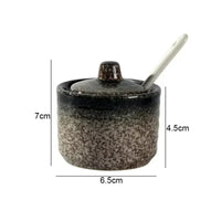 Elegant Retro Ceramic Seasoning Jars - Stylish Small Spice Storage Containers 4
