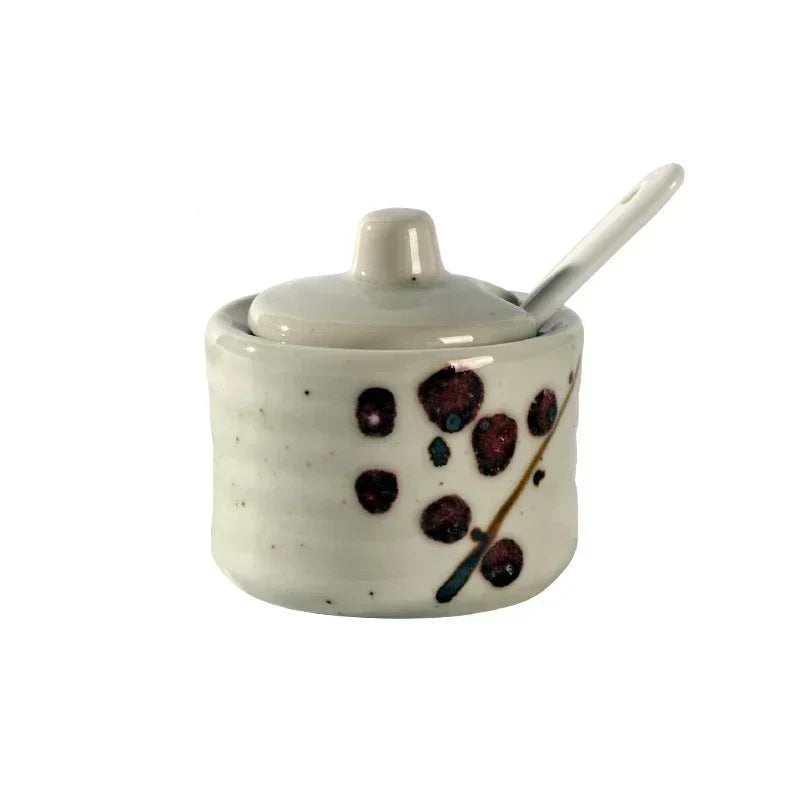 Elegant Retro Ceramic Seasoning Jars - Stylish Small Spice Storage Containers 8