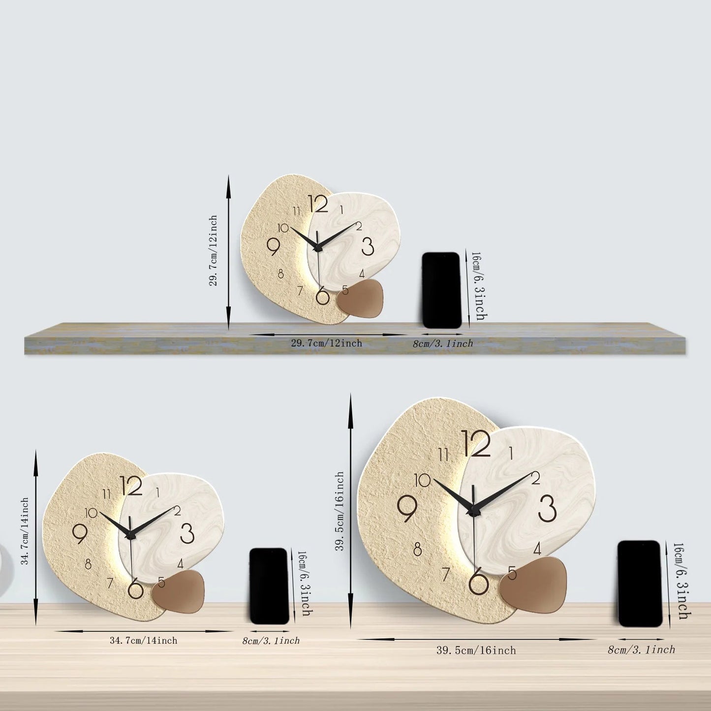 Elegant Silent Quartz Wall Clock for Bedroom & Living Room Decor 4