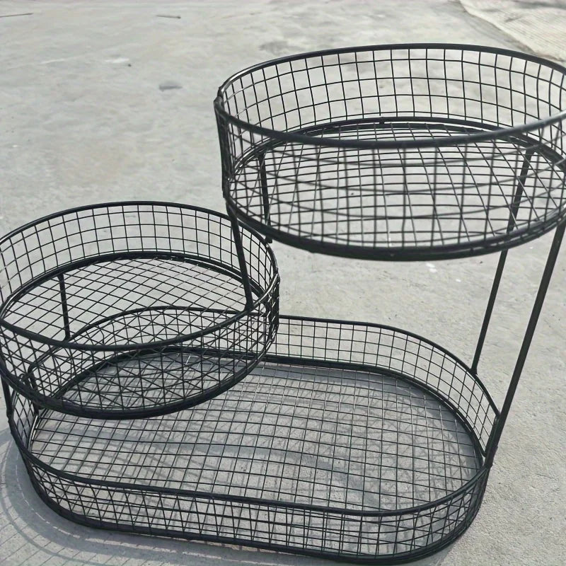 Elegant Stainless Steel Multi-Layer Fruit Basket for Stylish Storage 3