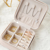 Elegant Travel Jewelry Case - Compact Leather Jewelry Organizer for Women 2