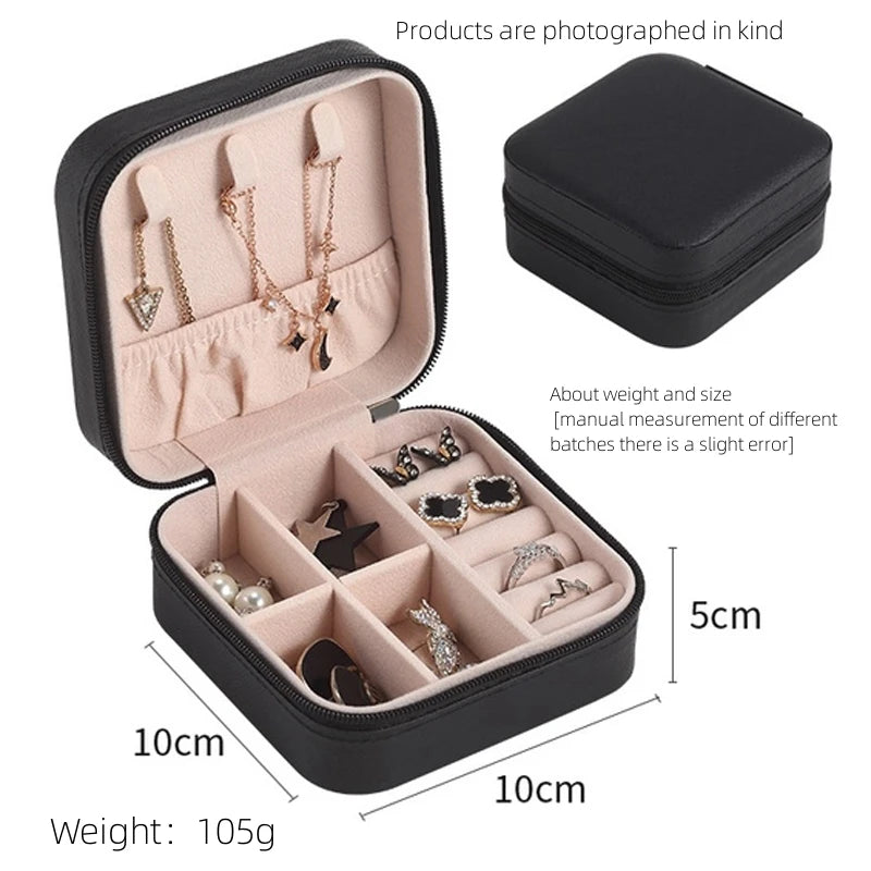 Elegant Travel Jewelry Case - Compact Leather Jewelry Organizer for Women 5