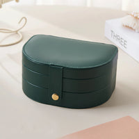Elegant Travel Jewelry Case - Compact Leather Jewelry Organizer for Women in Black & White 12