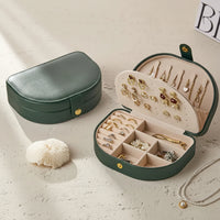 Elegant Travel Jewelry Case - Compact Leather Jewelry Organizer for Women in Black & White 14
