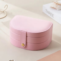 Elegant Travel Jewelry Case - Compact Leather Jewelry Organizer for Women in Black & White 18
