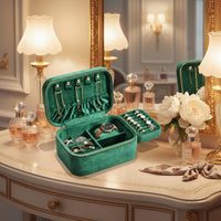 Elegant Travel Jewelry Organizer - Velvet Travel Jewelry Case for Women 1