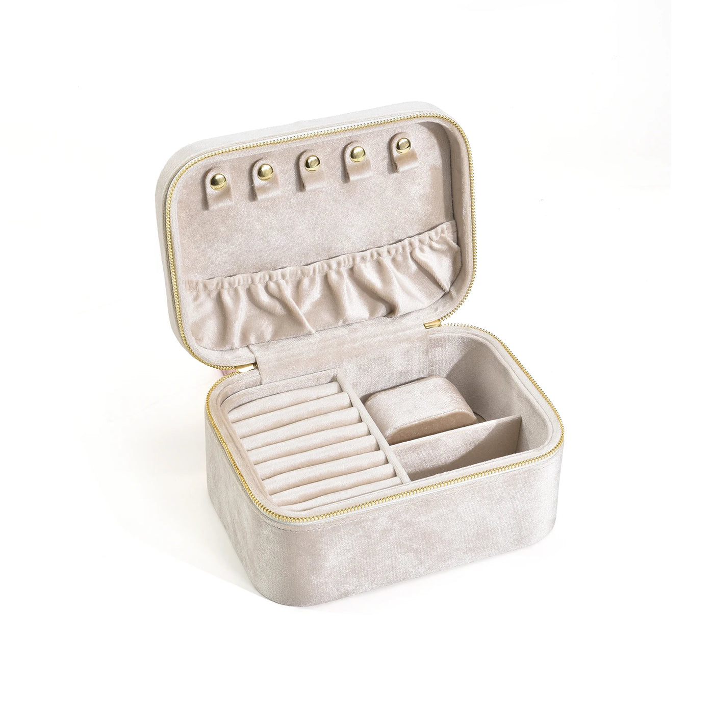 Elegant Travel Jewelry Organizer - Velvet Travel Jewelry Case for Women 10