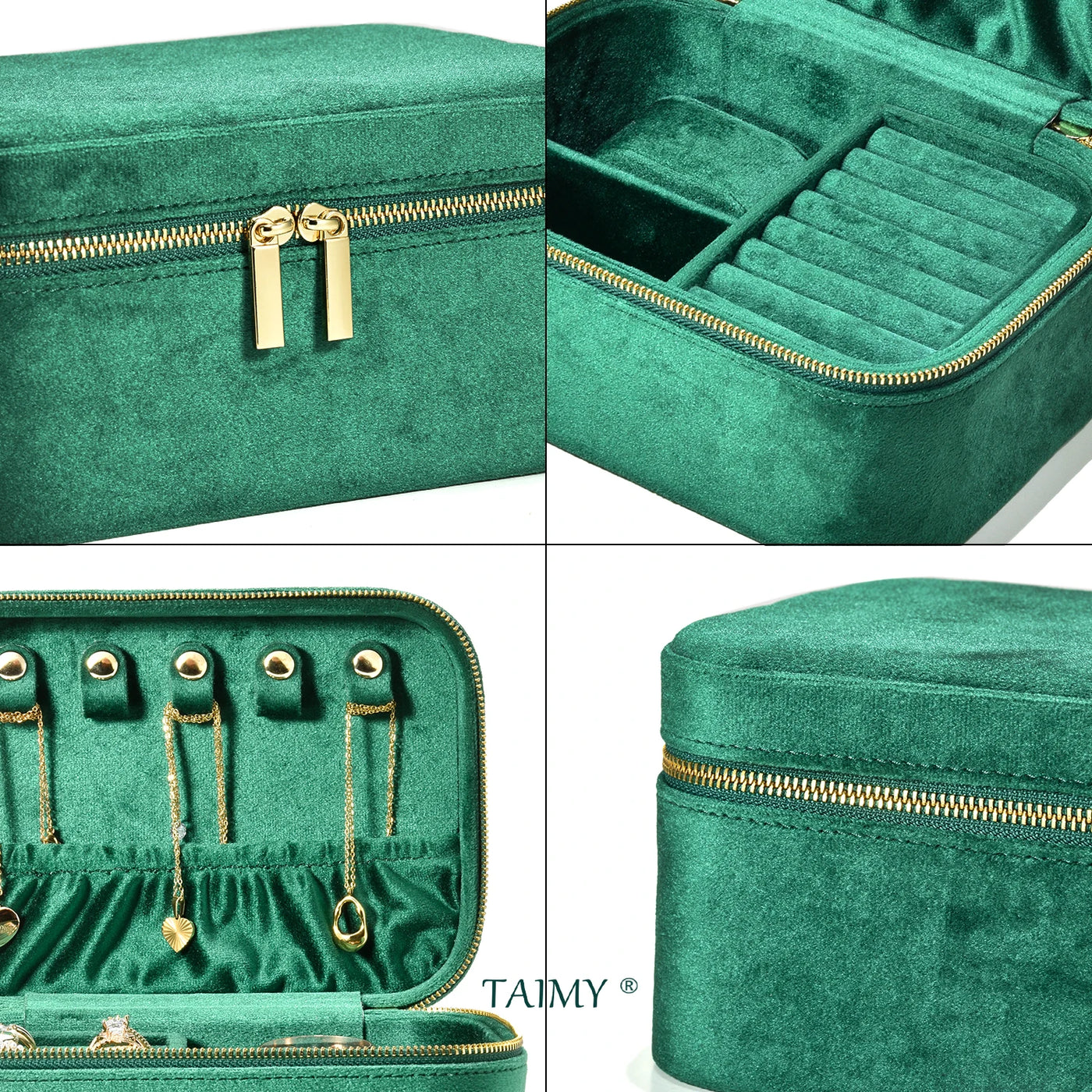 Elegant Travel Jewelry Organizer - Velvet Travel Jewelry Case for Women 3