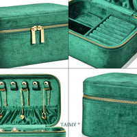 Elegant Travel Jewelry Organizer - Velvet Travel Jewelry Case for Women 3