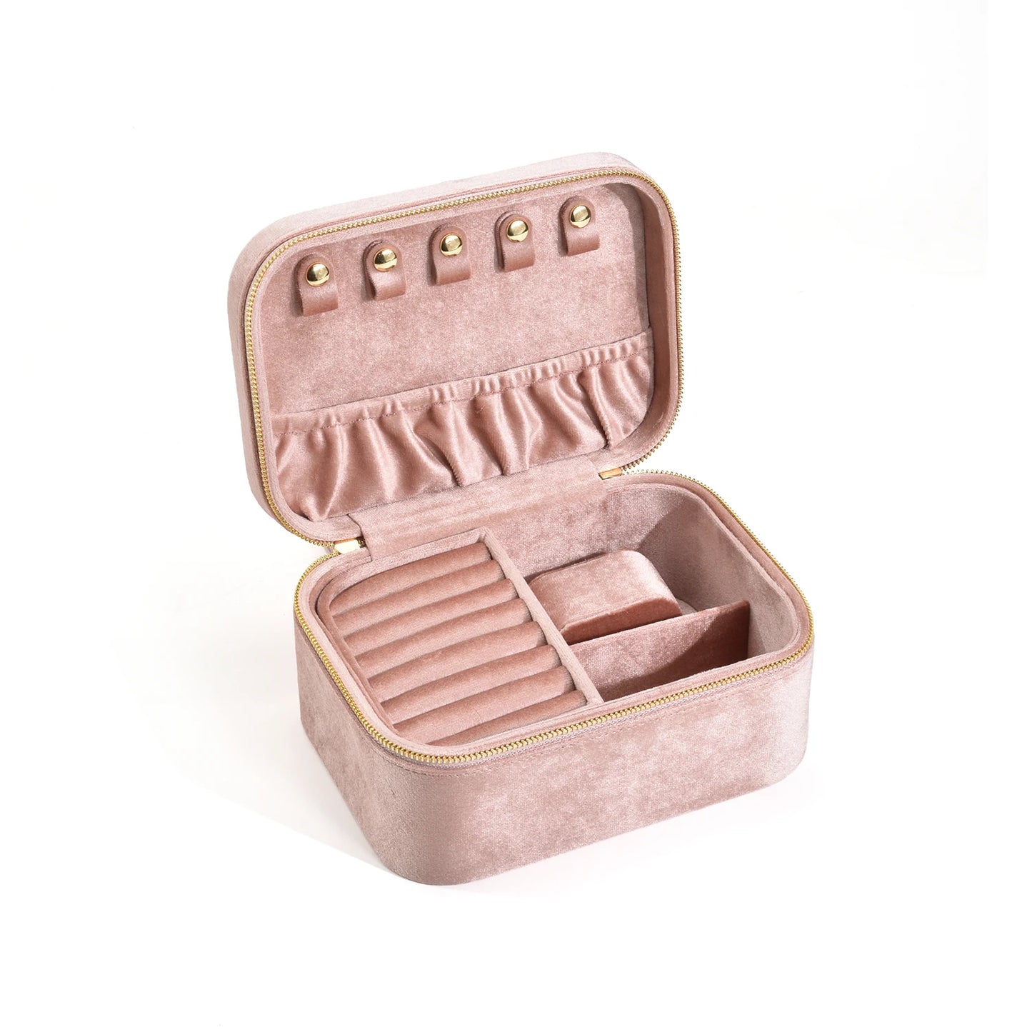 Elegant Travel Jewelry Organizer - Velvet Travel Jewelry Case for Women 9
