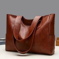 Elegant Vintage Leather Shoulder Bag - Spacious PU Leather Shoulder Bags for Women 3