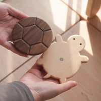 Elegant Walnut Turtle Coaster - Heat Resistant Table Protector Mat for Teapots 1