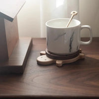Elegant Walnut Turtle Coaster - Heat Resistant Table Protector Mat for Teapots 3