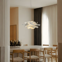 Elegant White Lotus Pendant Light - Glass Kitchen Pendant Lighting in Warm Neutrals 2